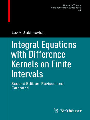 cover image of Integral Equations with Difference Kernels on Finite Intervals